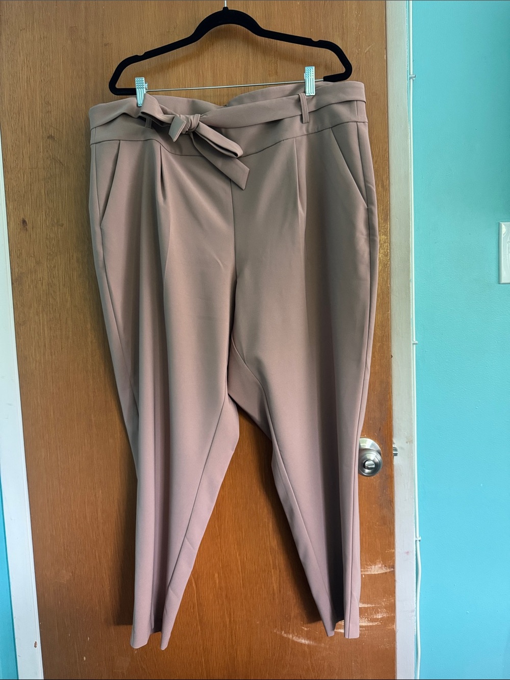 torrid Taupe Tie-Waist Tapered Pants